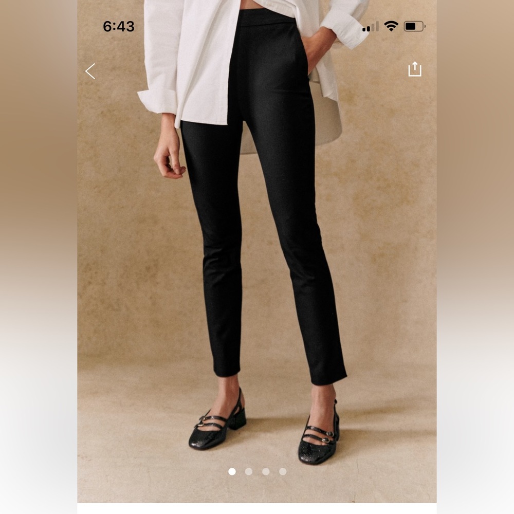 SEZANE Clara Trouser size 34 black WORN ONCE